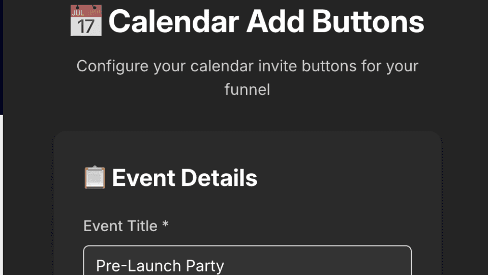 Calendar Add Buttons screenshot 2